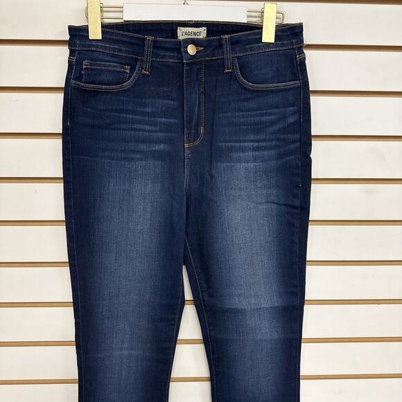 L’AGENCE Margot High Rise Skinny Jeans Size 30 Baltic Wash Stretch USA New - Picture 3 of 14